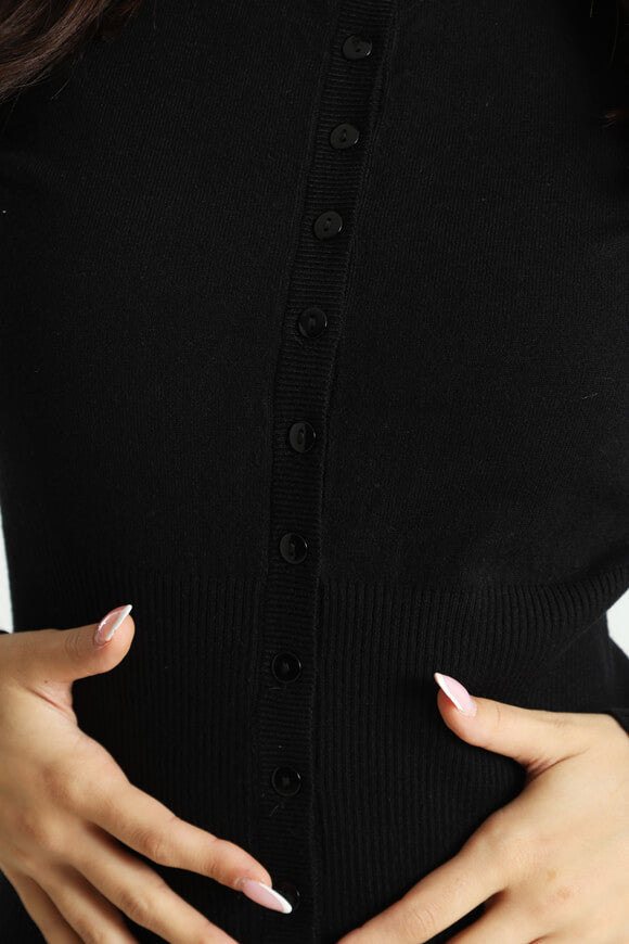 Crop cardigan - black