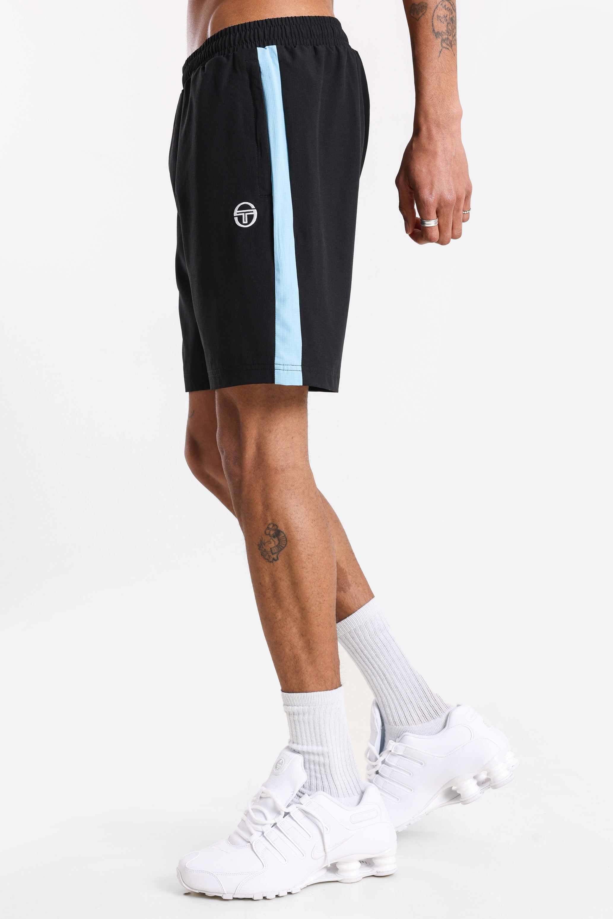 Goccla Trainingsshorts - Black + Baltic Sea