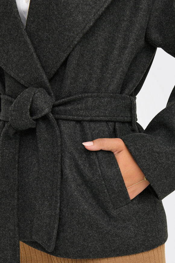 Augusta manteau court - Dark Grey Melange