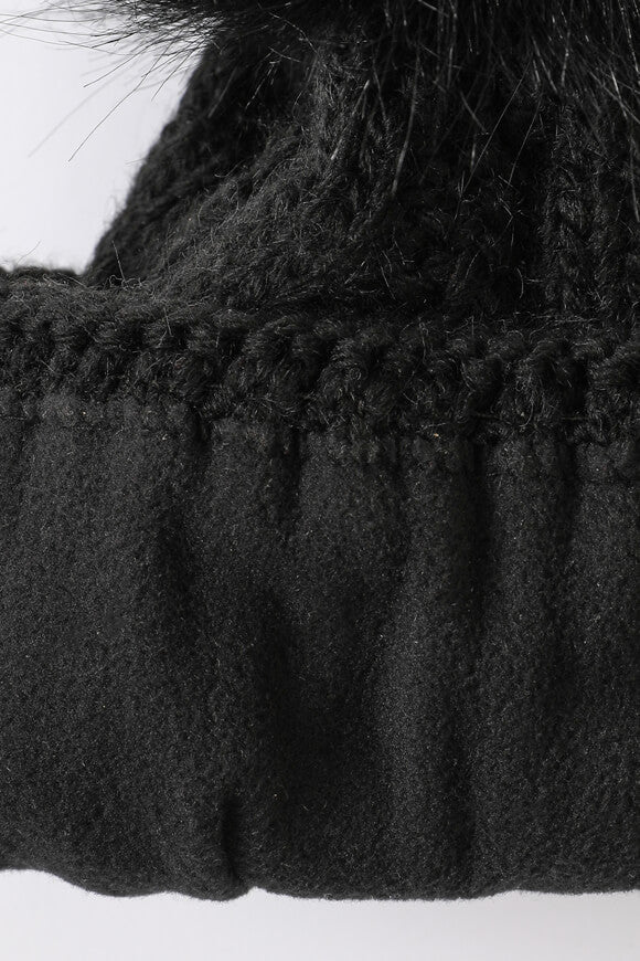 Pom-pom beanie - Black