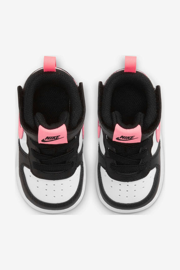 Baskets pour bébés Court Borough 2 - Noir + Sunset Pulse + Blanc