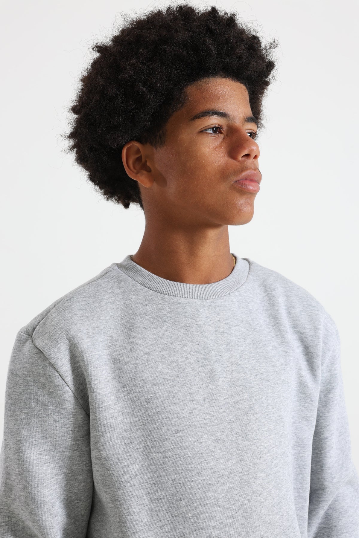 Fluffy sweatshirt - Heathergrey