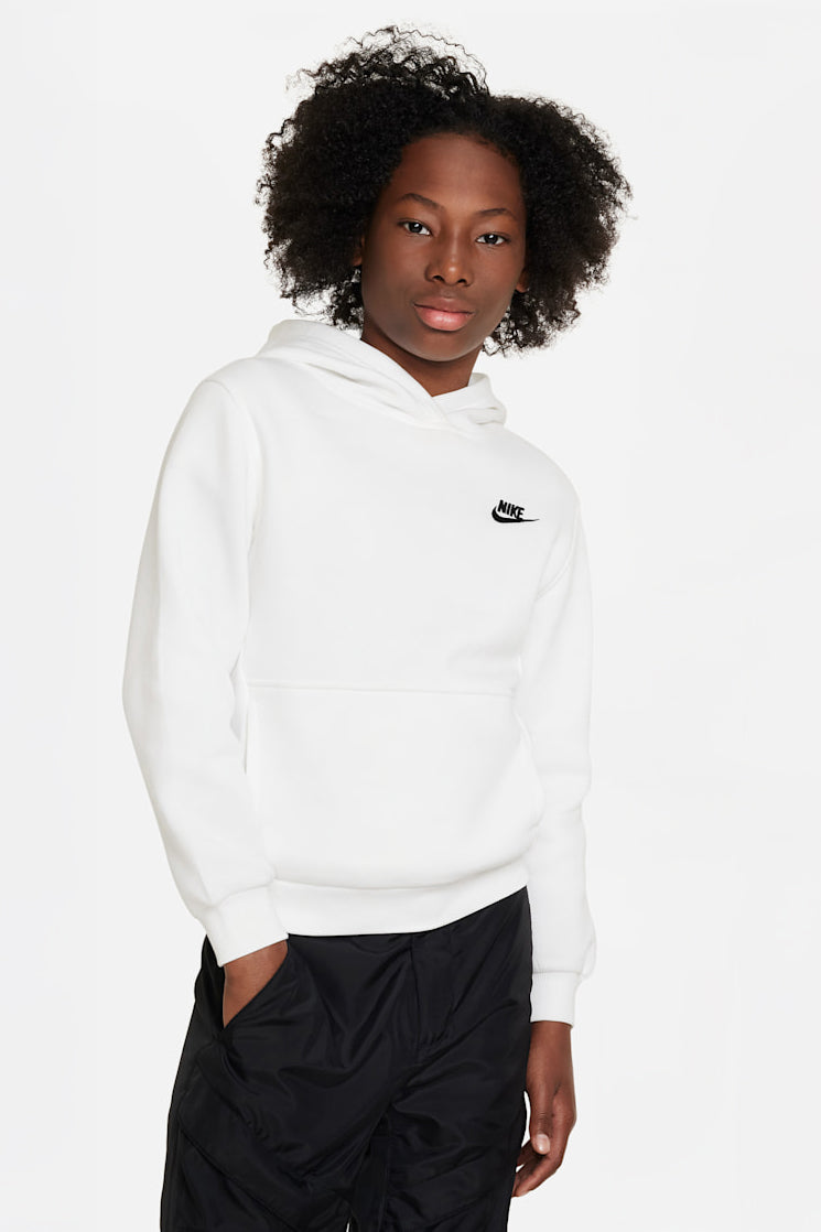 Club Fleece sweatshirt à capuchon - White + Black