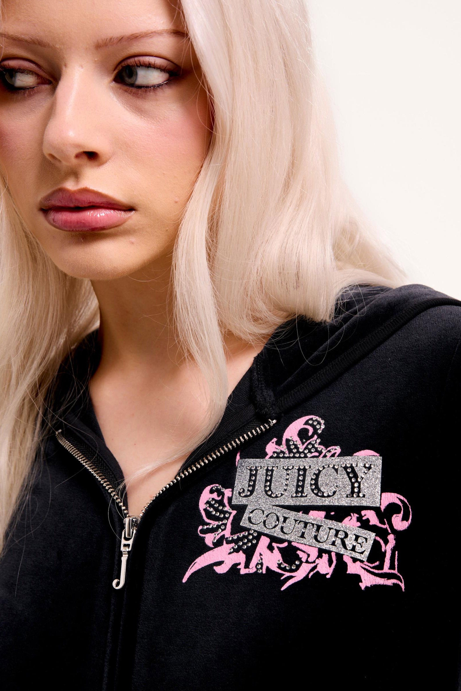 Crop Samt Jacke - Black