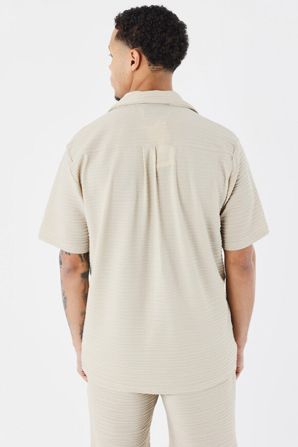Strukturiertes Hemd - Beige