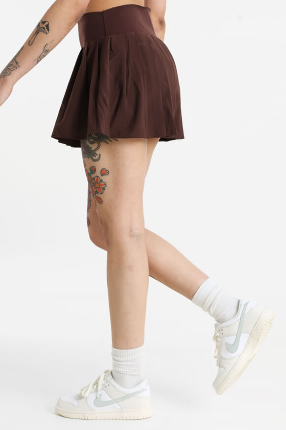 Minijupe avec short intérieur - Marron foncé