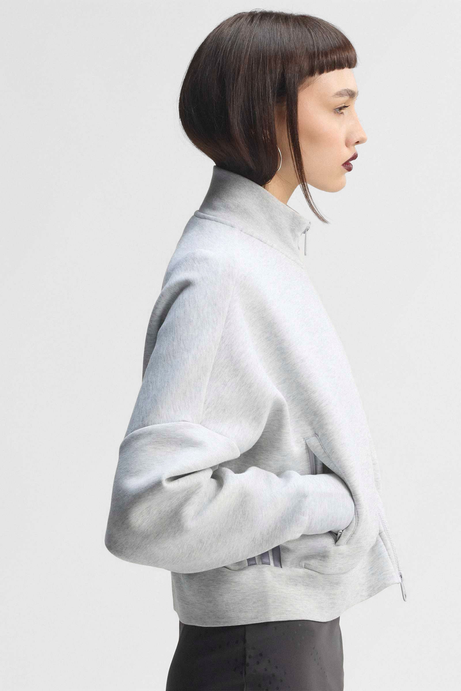 Spacer Sweatjacke - Light Grey Heather