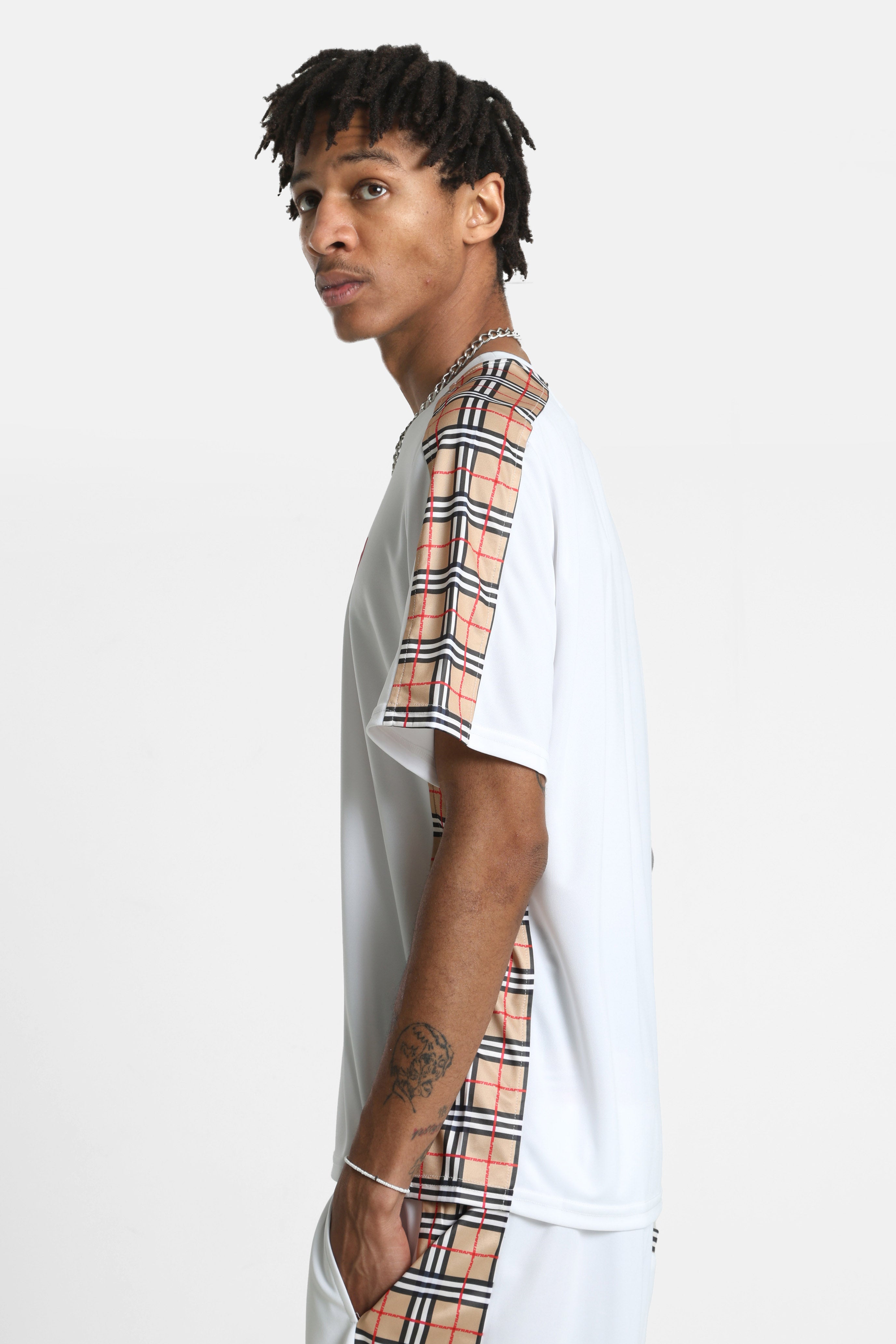 T-Shirt - Weiss + Beige