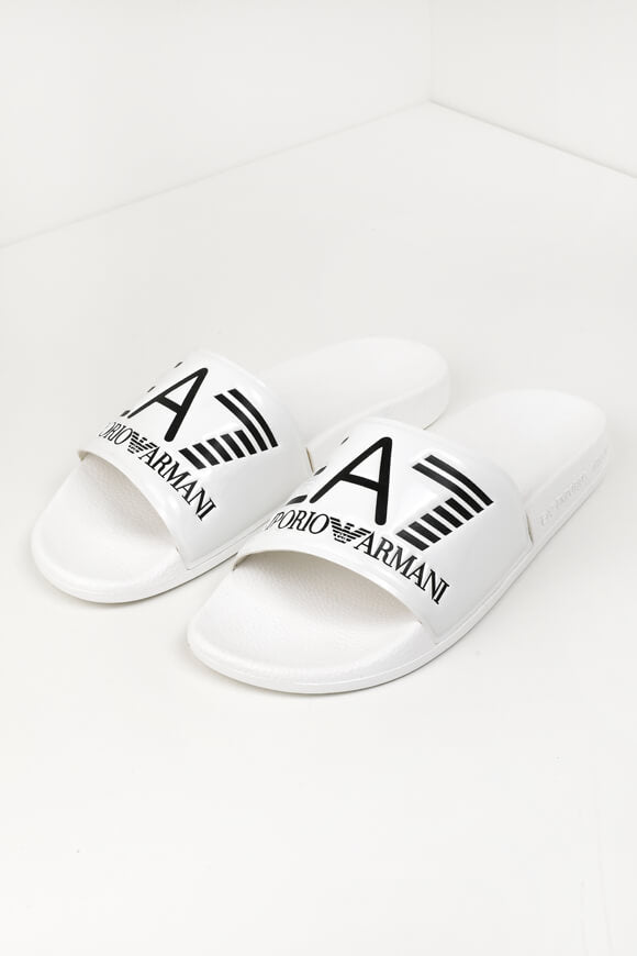 Pantoletten - Weiss + Schwarz