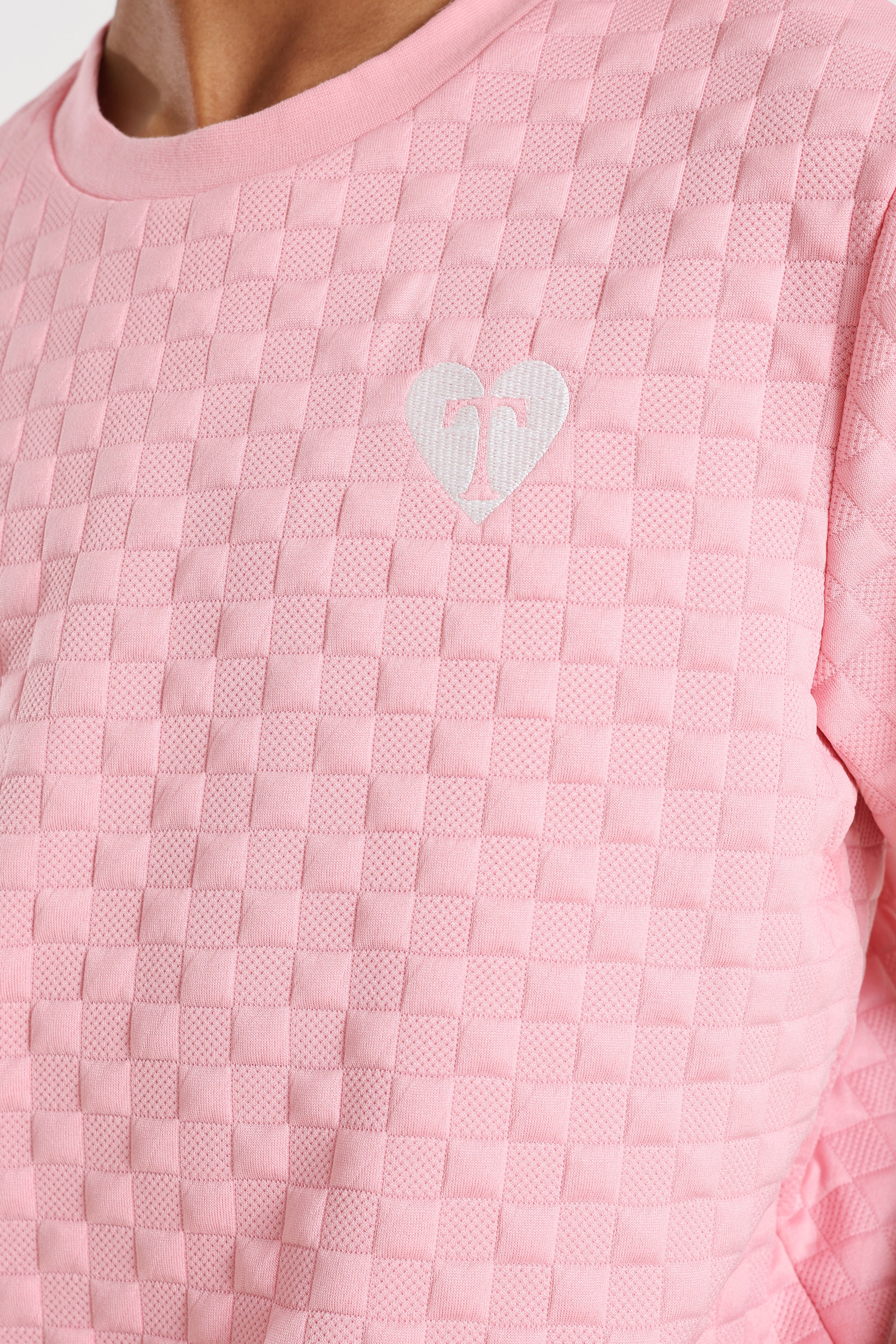 Strukturiertes T-Shirt - Rosa