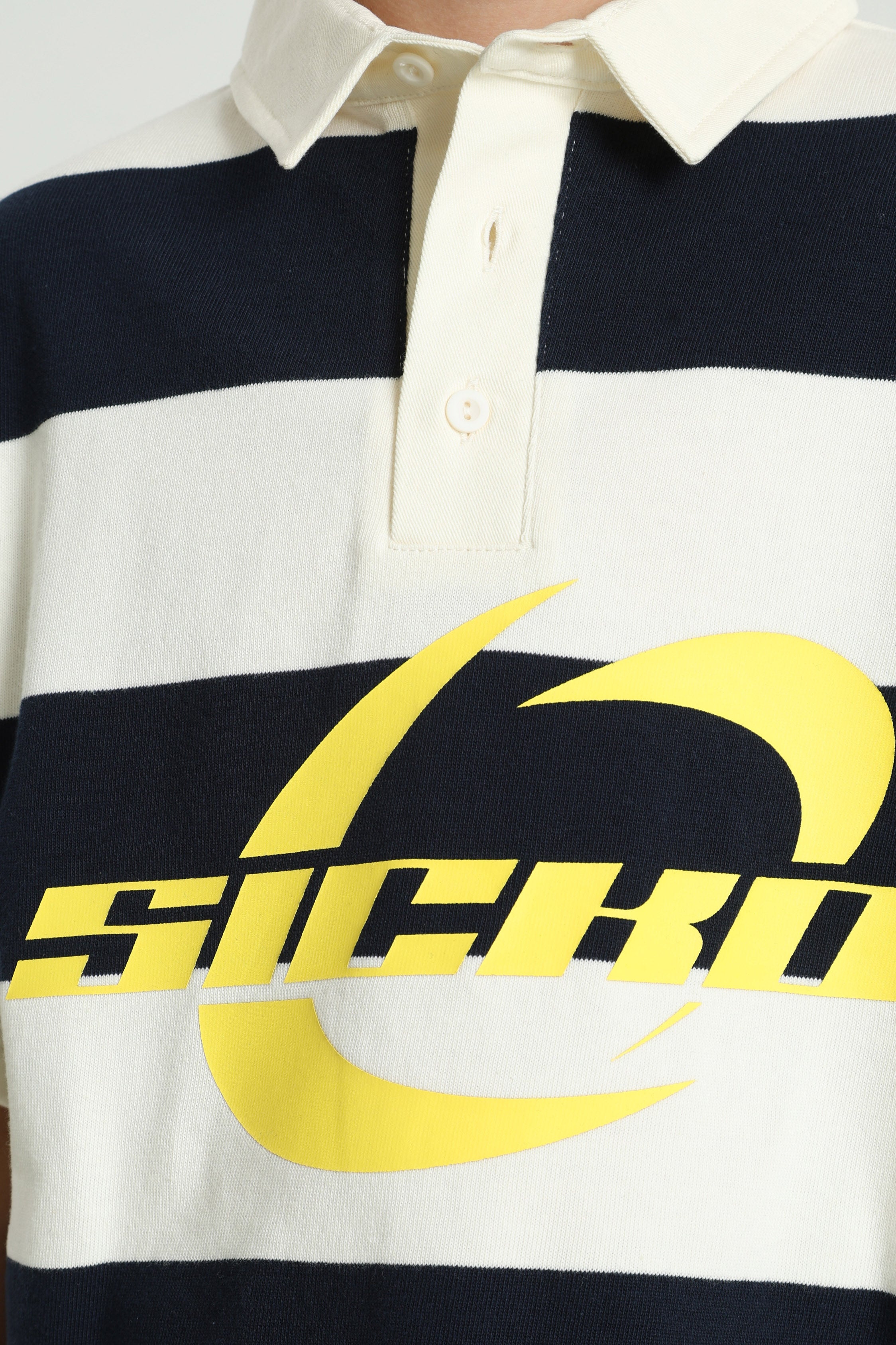 Polo - Offwhite + Bleu marine