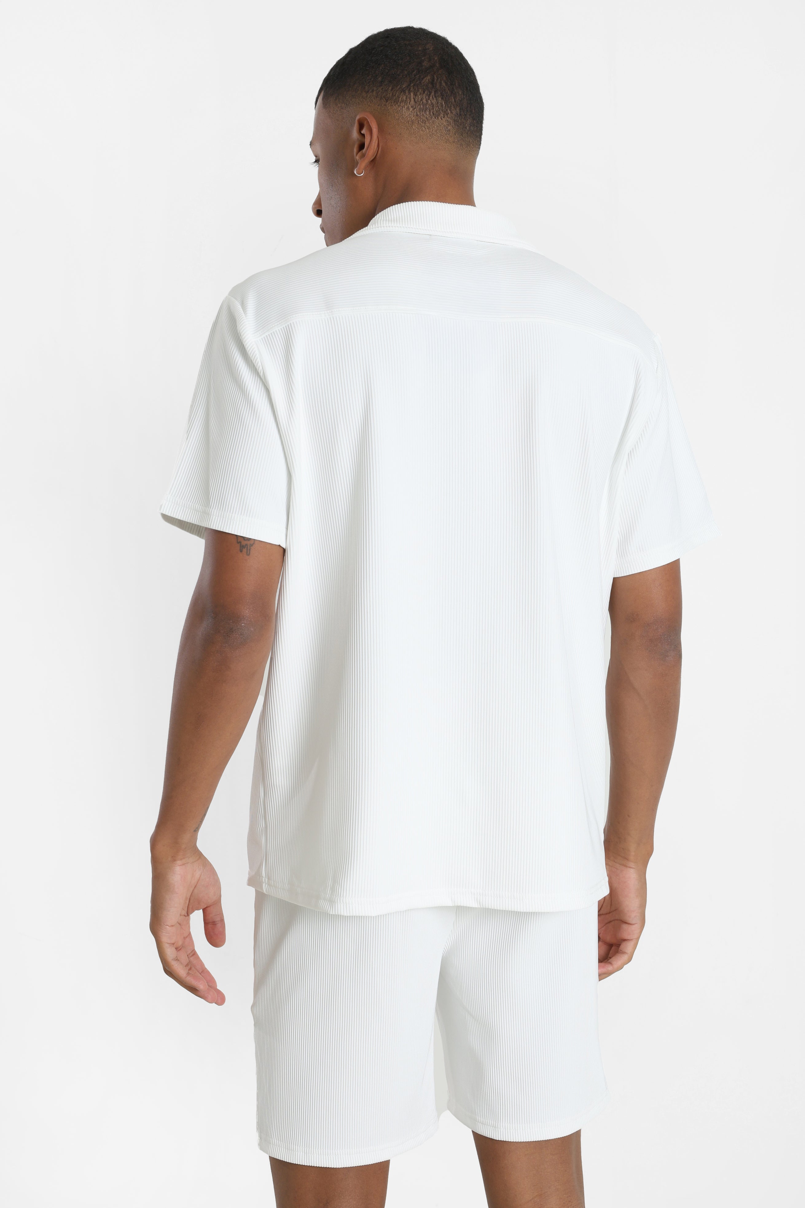 Strukturiertes Hemd - Offwhite