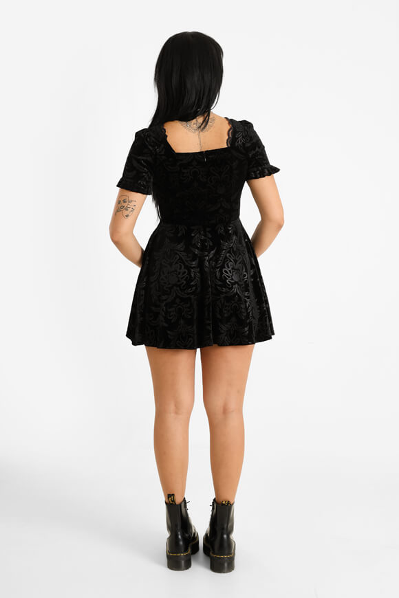 Mini robe en velours - Noir