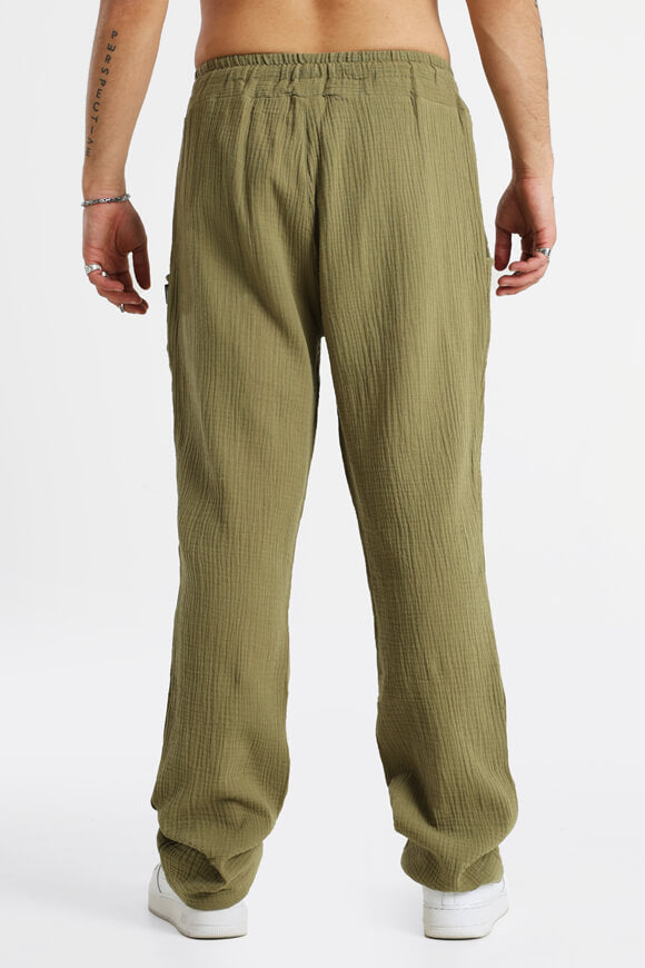 Chiffon trousers - Olive