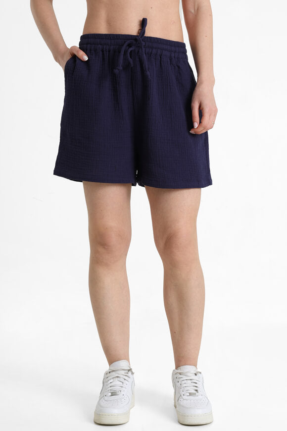 Muslin shorts - navy blue