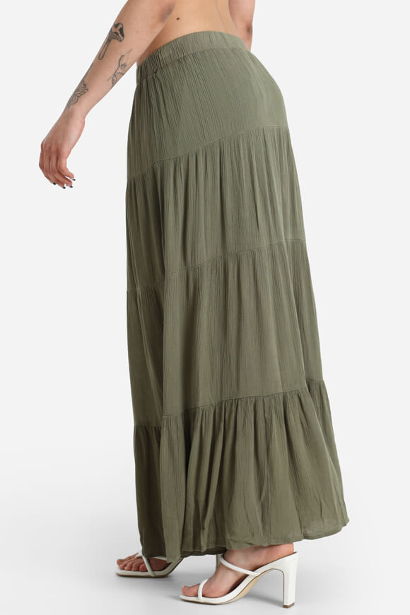 Strukturierter Maxirock - Khaki
