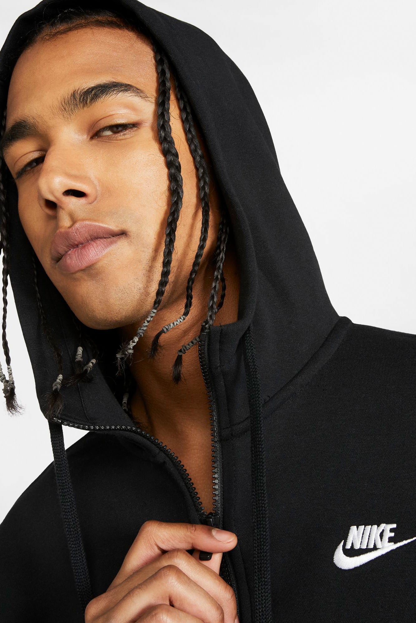 Sportswear Club Kapuzensweatjacke - Black