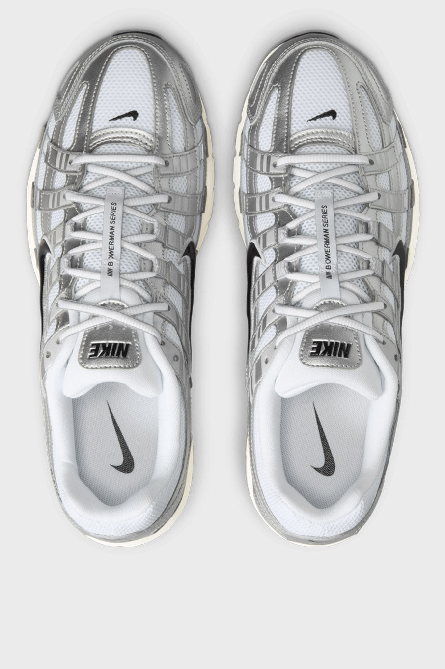 P-6000 sneakers - Metallic Silver + White + Black