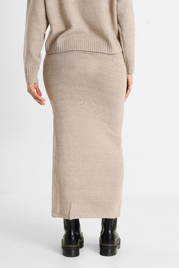 Maxi Strickrock - Beige Melange