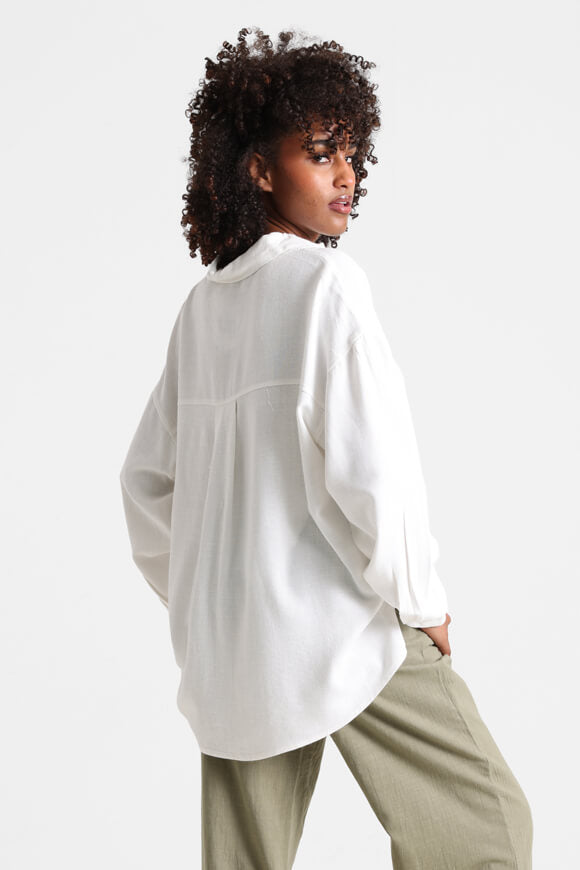 Chemise oversize en lin - blanc cassé