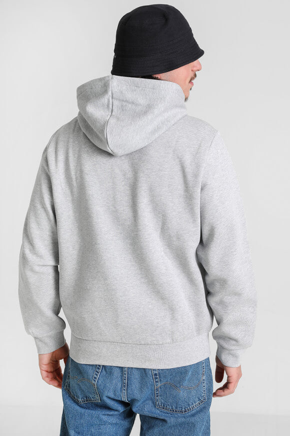 Kapuzensweatjacke - Hellgrau meliert