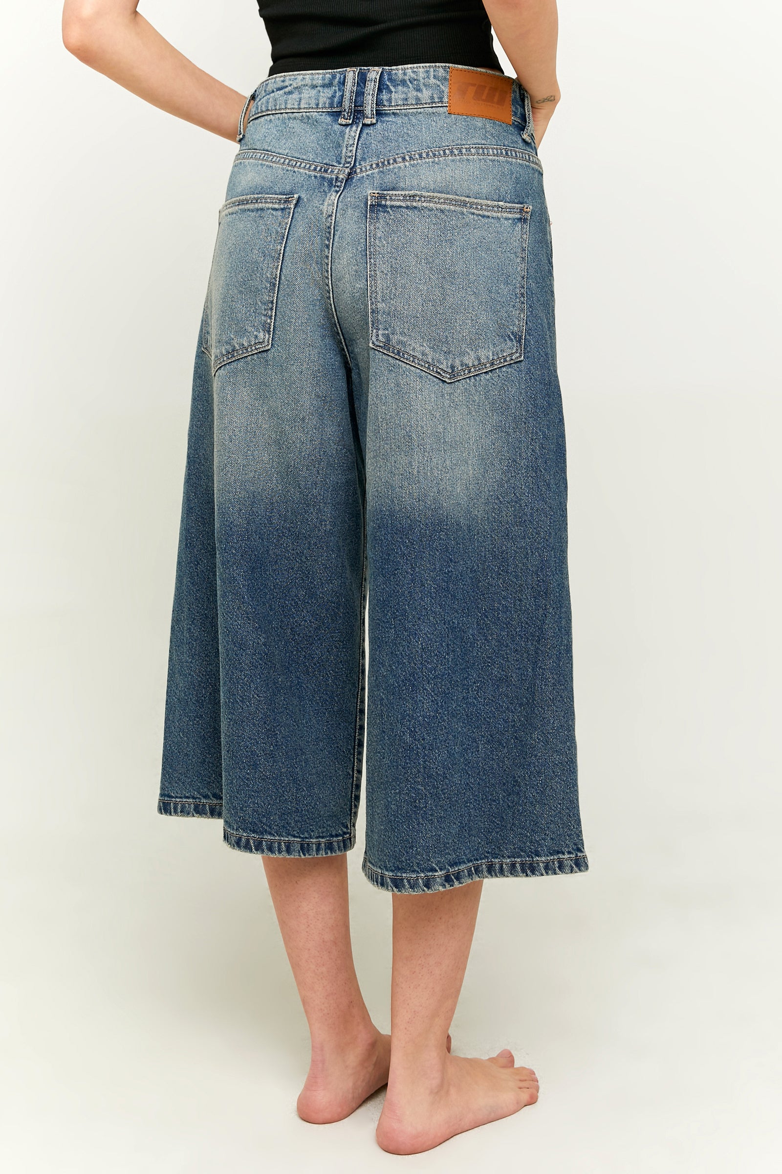 Short baggy fit denim - Blue Washed