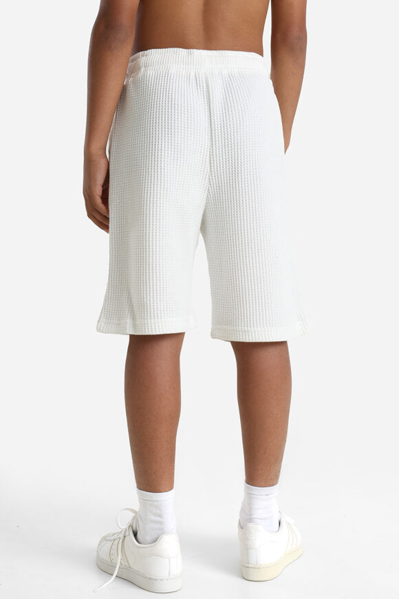 Shorts mit Waffelstruktur - Offwhite