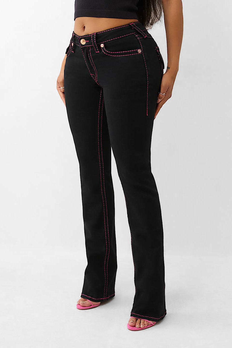 Jeans Billie Straight Fit - Nero + Rosa