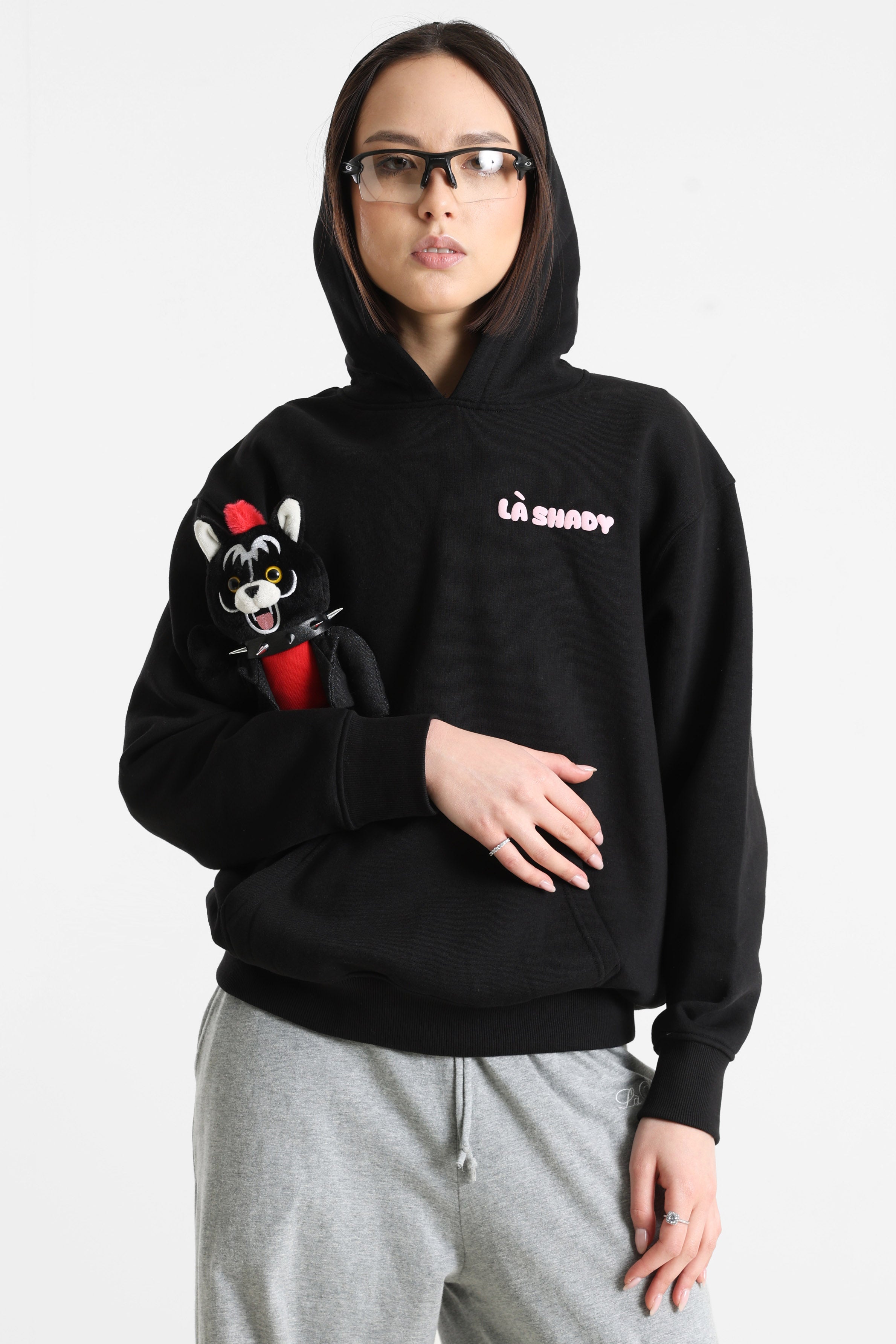 Kapuzensweatshirt - Schwarz