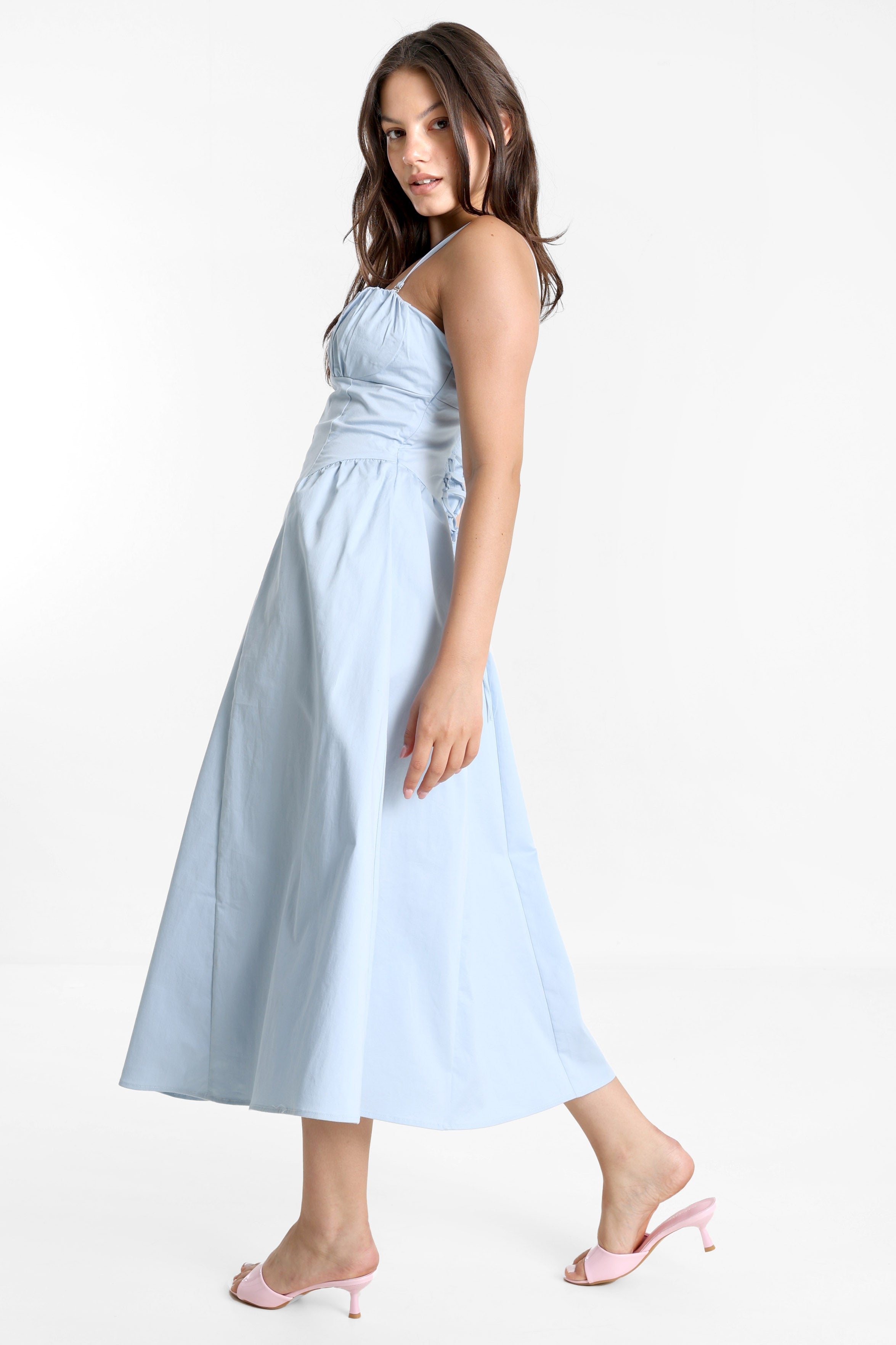 Abito midi - Bleu clair