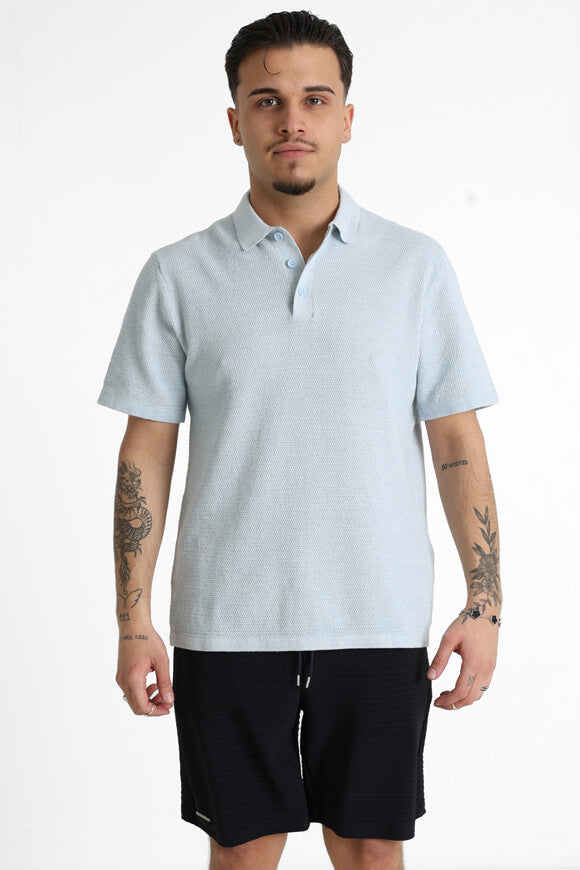 JJEGEORGE polo en tricot - Chambray Blue