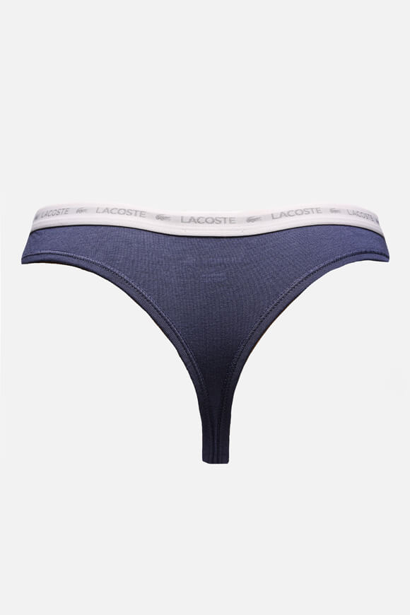 Three-pack of thongs - White + Navy + Light Blue