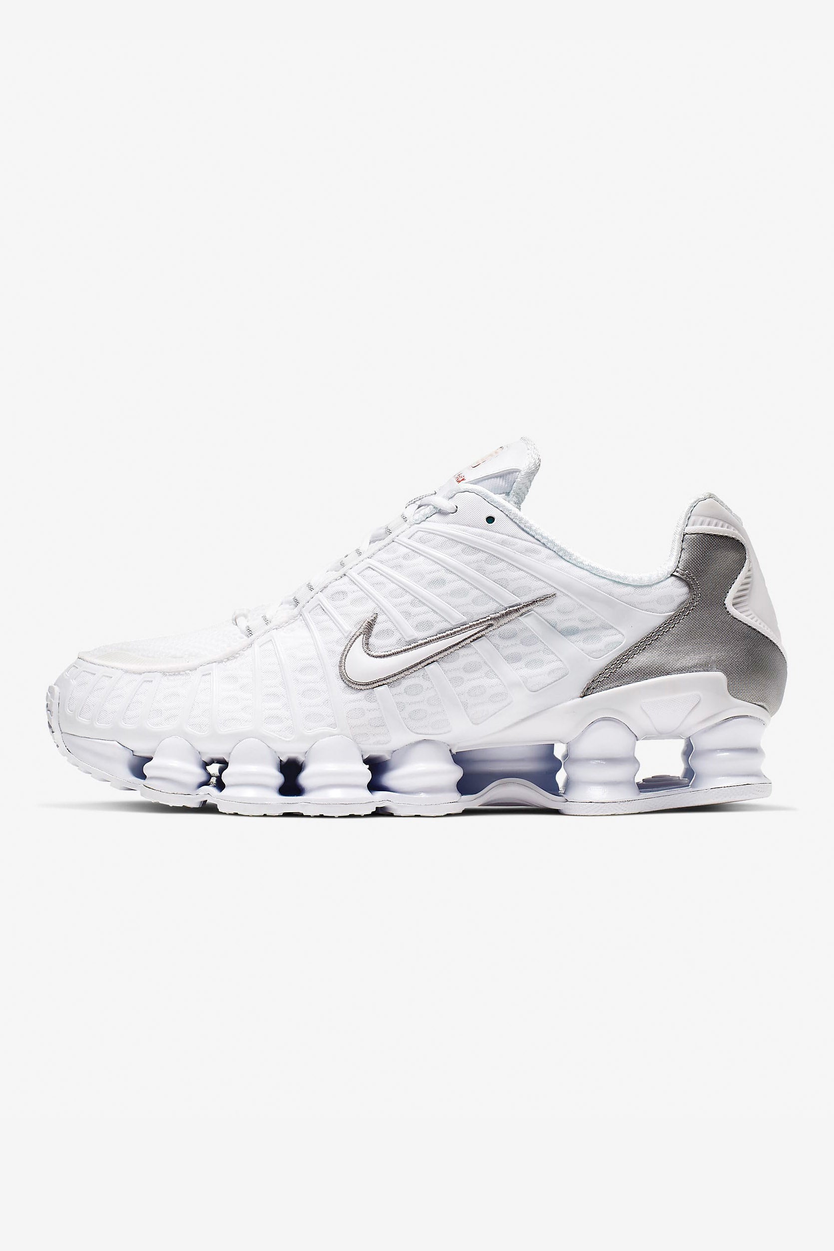 Shox TL Sneaker - White + Metallic Silver