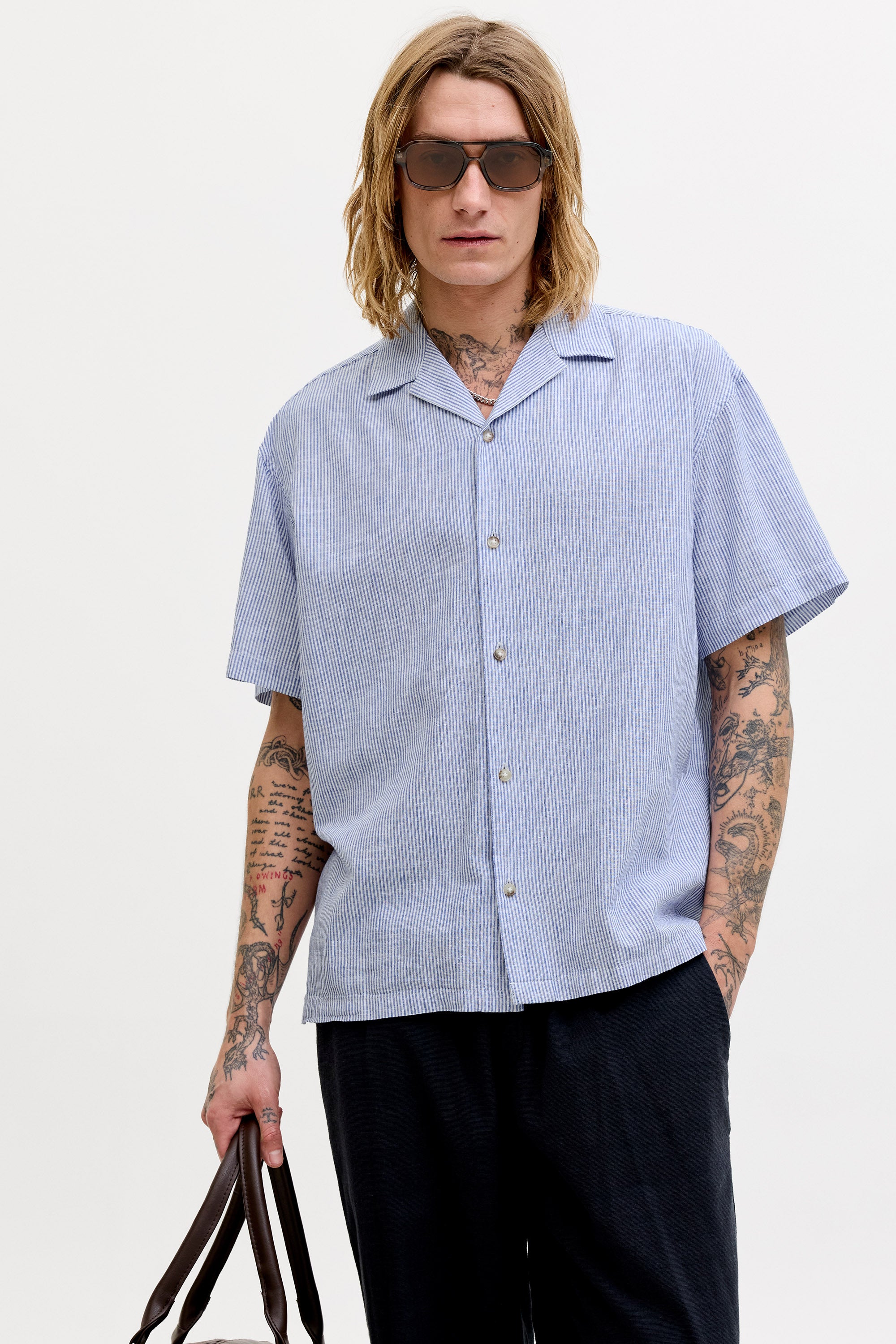 JJESUMMER Leinenhemd - Infinity