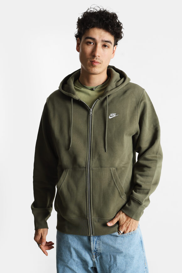 Sportswear Club Kapuzensweatjacke - Medium Olive