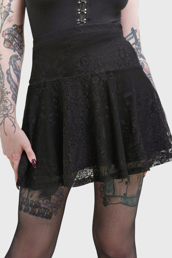 Howling Child Netz Minirock - Black