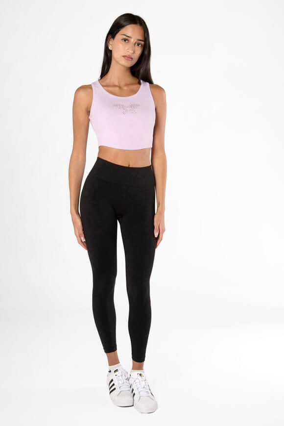 Ribbed crop tank top - Lavender