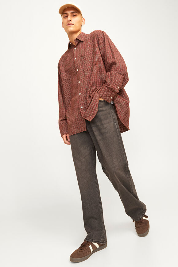 Ron Extra Baggy Fit Jeans L32 - Grey + Brown