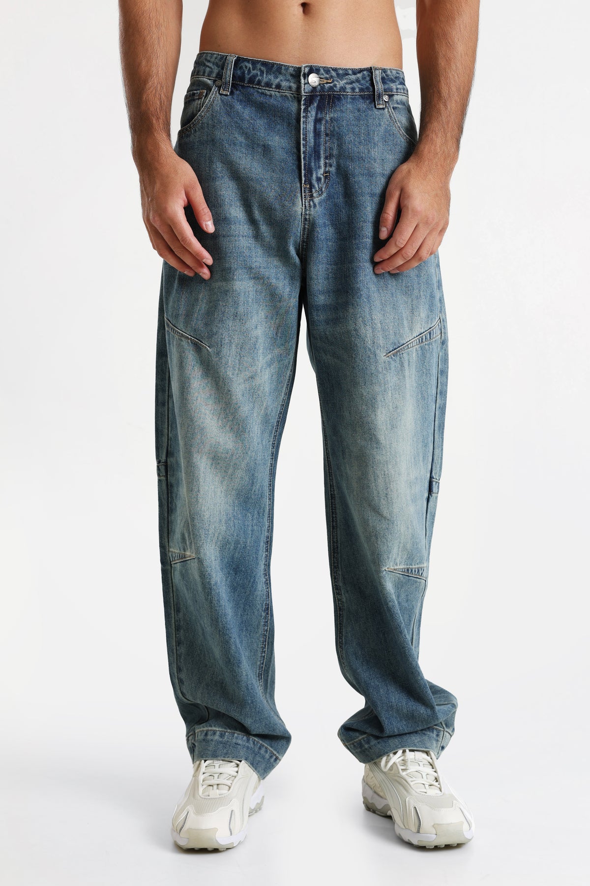 Jeans baggy - Bleu délavé