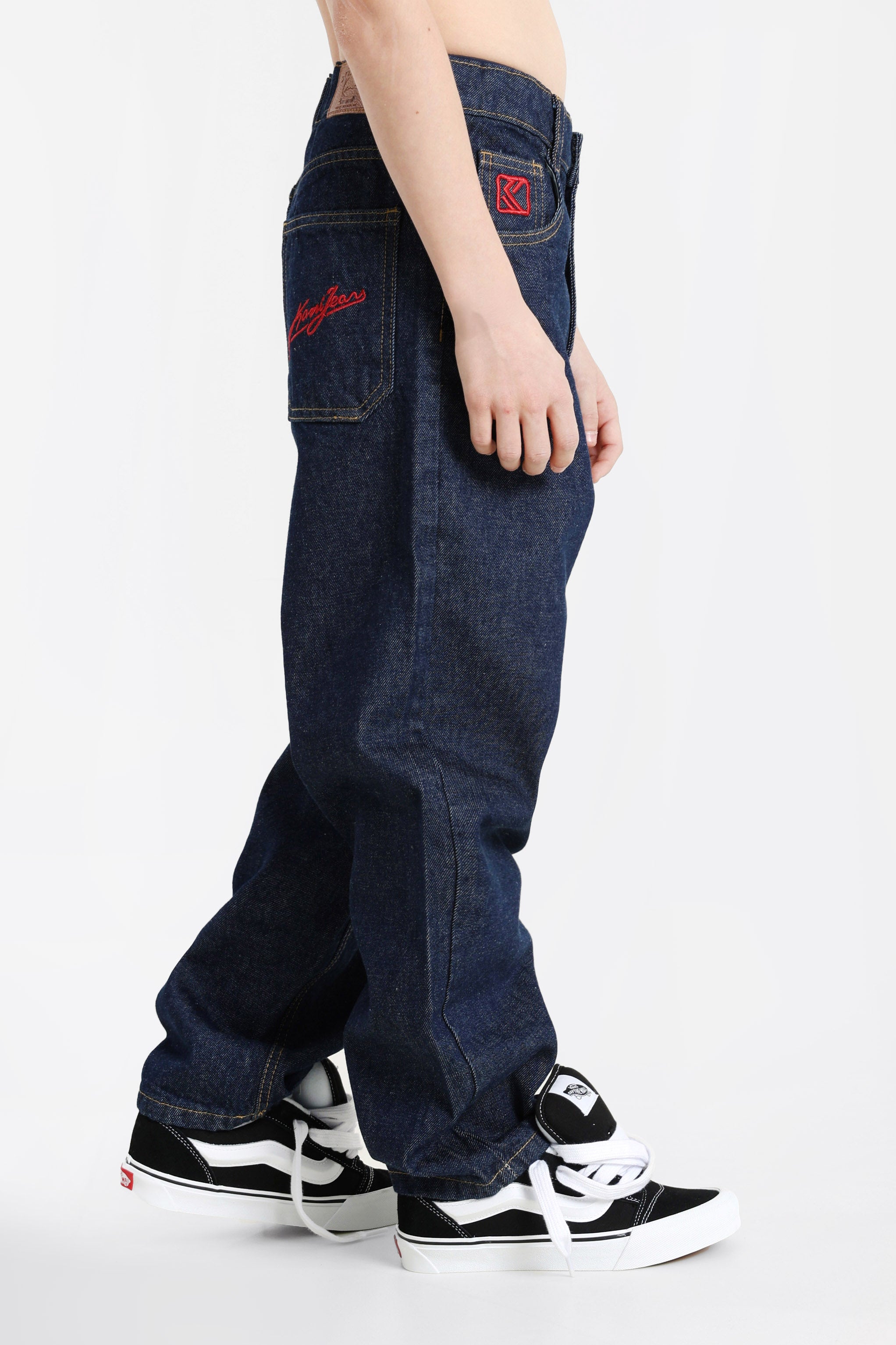 Baggy Fit Jeans - Rinsed Blue