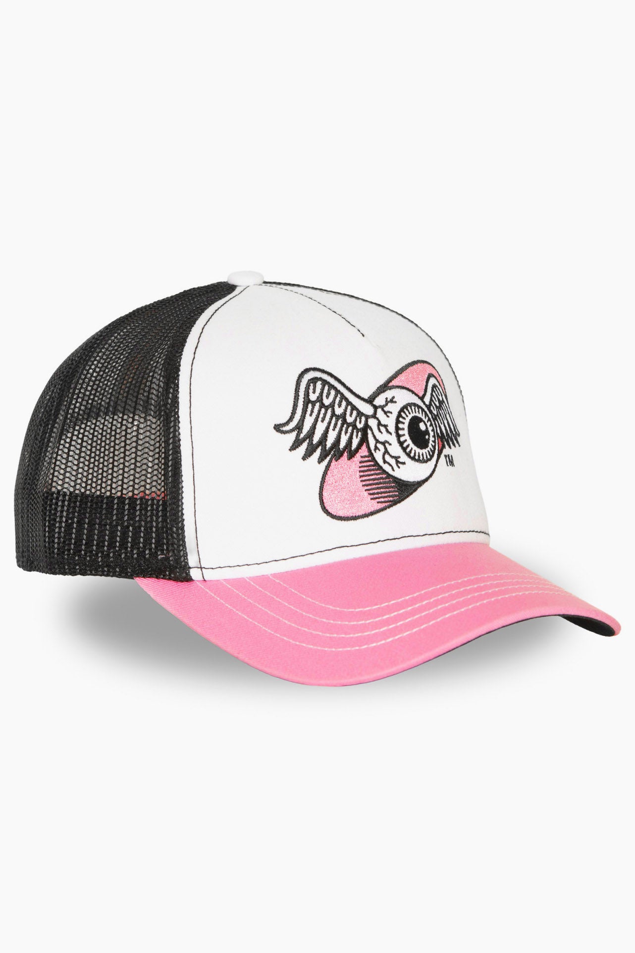 Trucker Cap / Snapback - White + Rose + Black