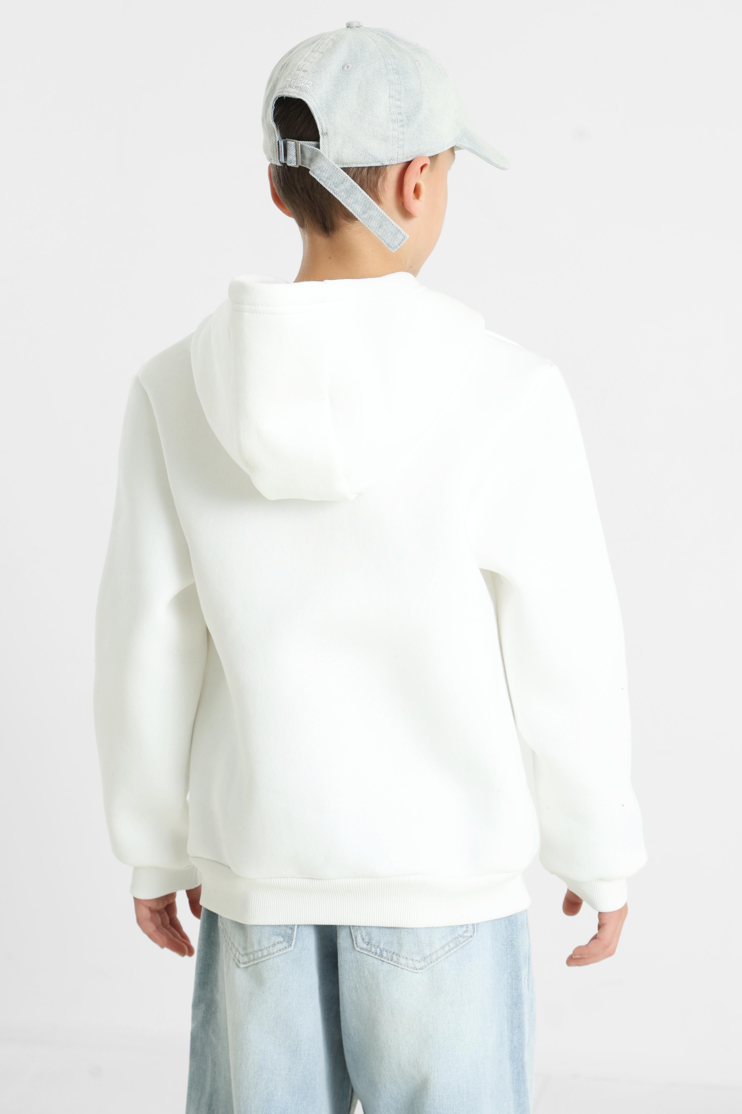Felpa con cappuccio Heart - Offwhite + Anthracite