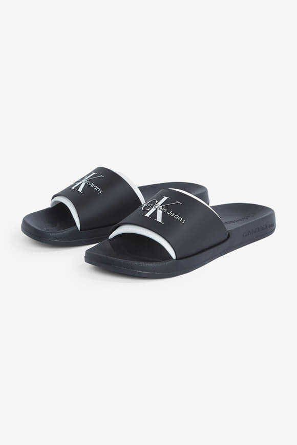 Claquettes - Black + Bright White