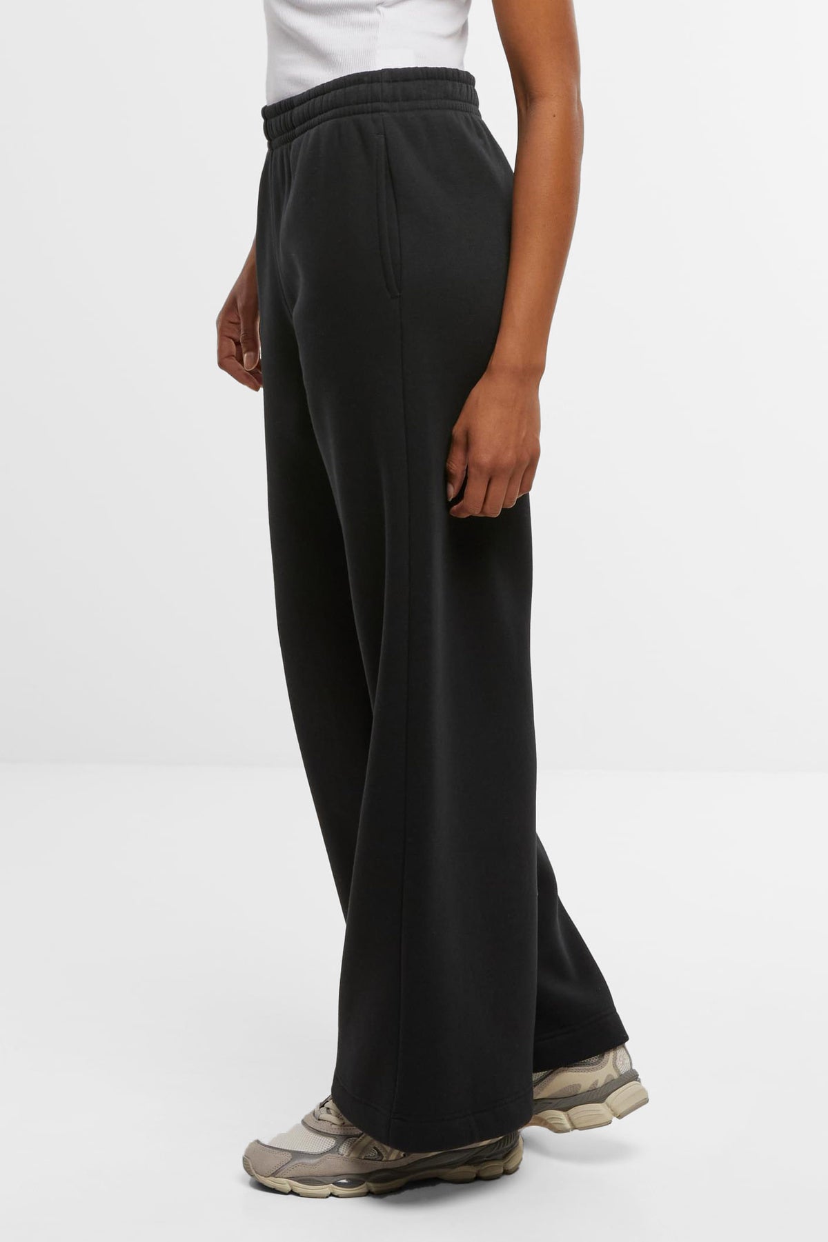Fluffy wide-leg sweatpants - Black