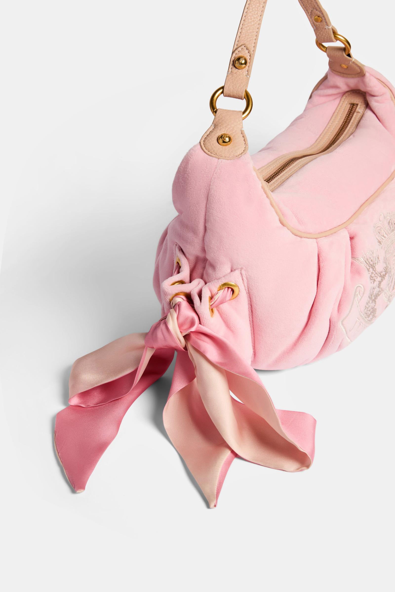 Hobo Samt Handtasche - Juicy Pink