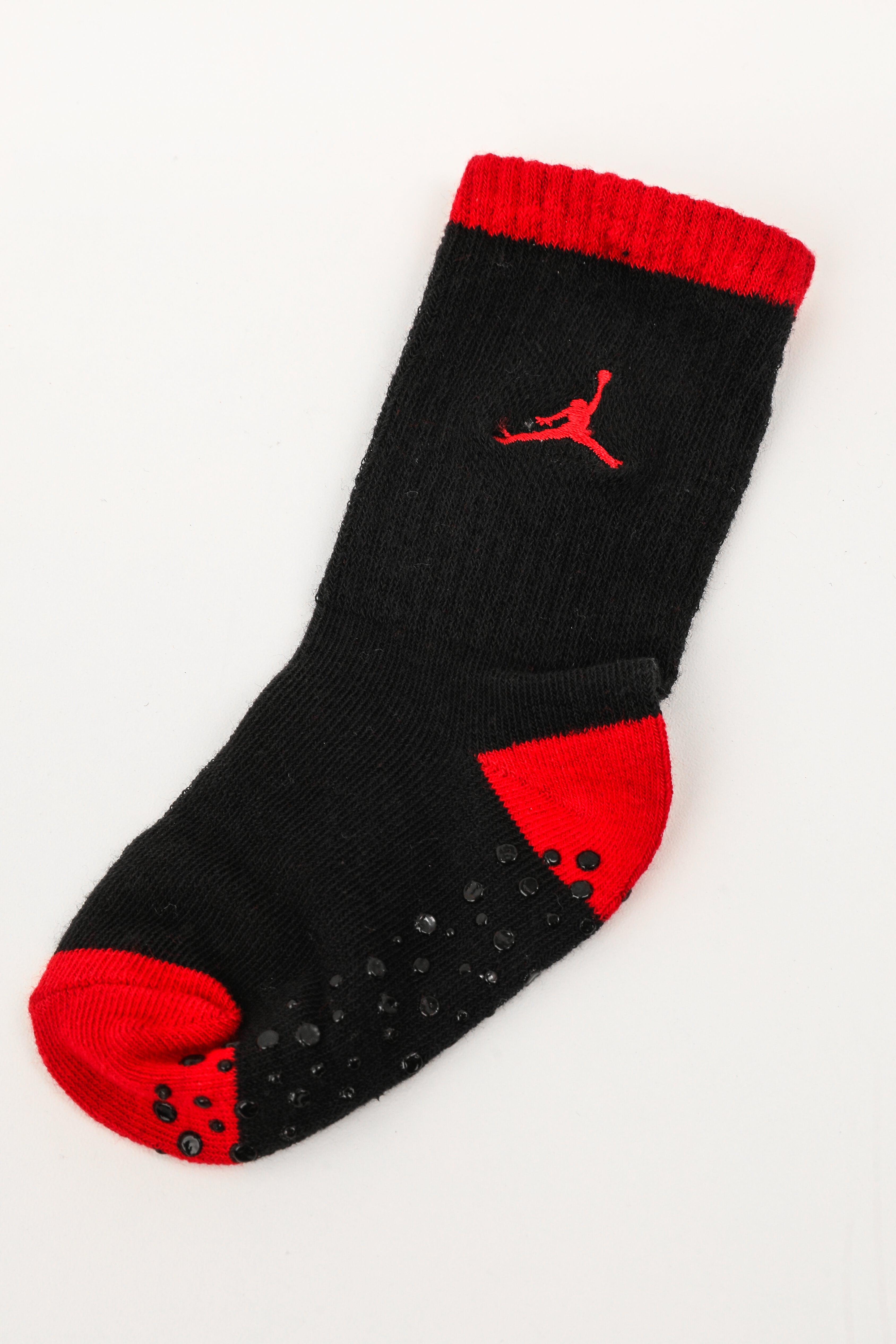 Dreierpack Baby Socken - Schwarz + Rot + Weiss