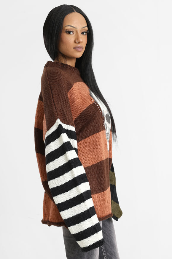 Vertex Oversize Grobstrickpullover - Mehrfarbig