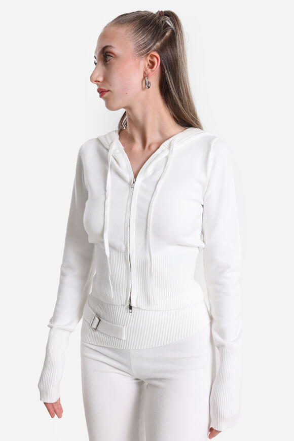 Crop Strickjacke - Offwhite