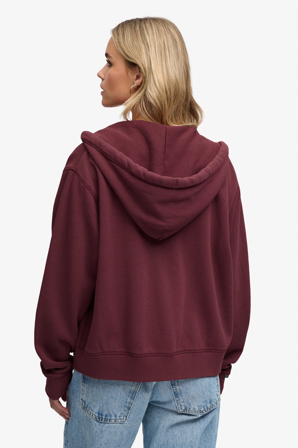 Kapuzensweatjacke - Port Red
