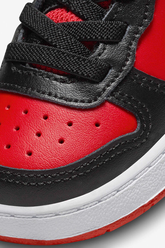 Baskets pour bébé Court Borough 2 - Rouge Universitaire + Noir + Blanc